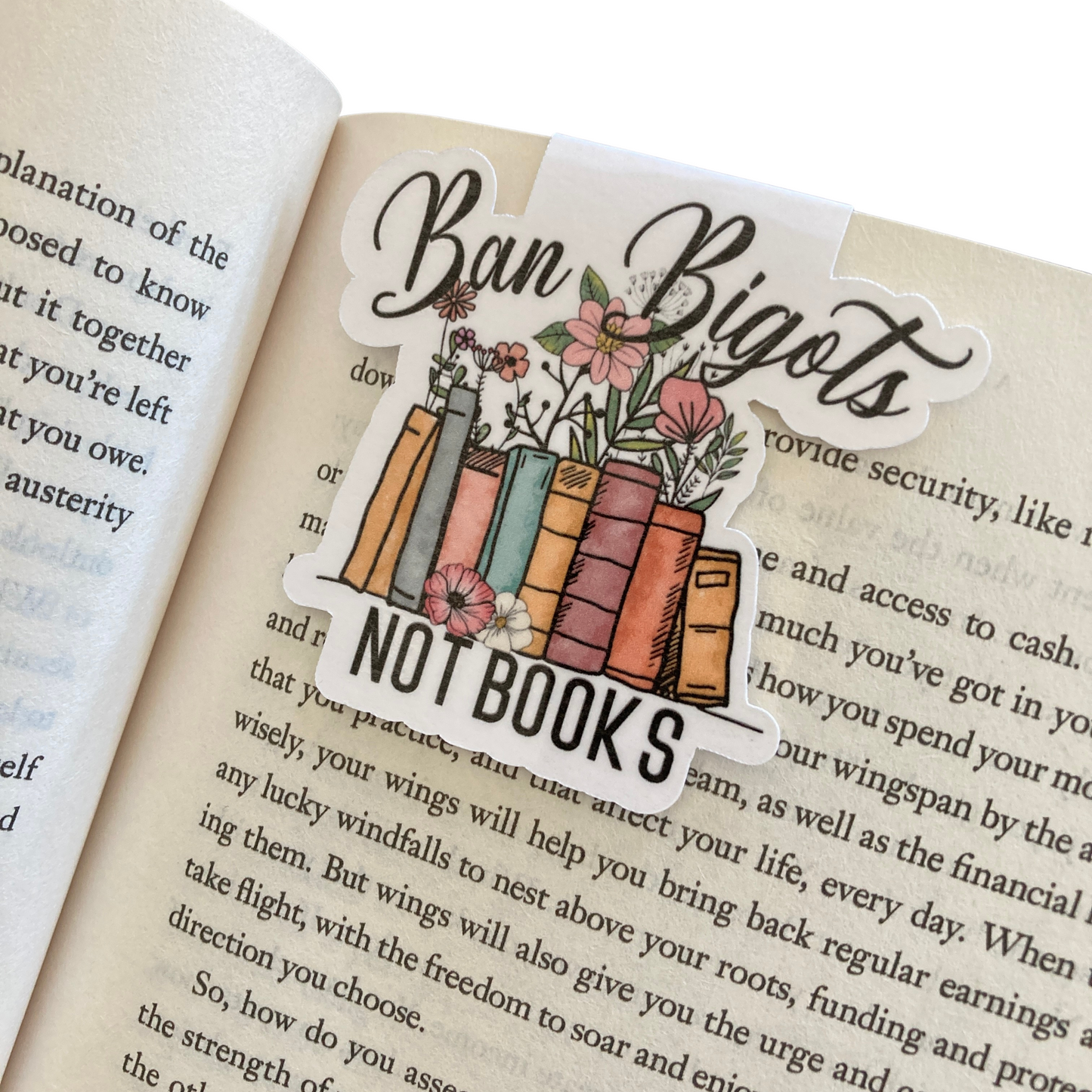 Ban Bigots Not Books Bookmark