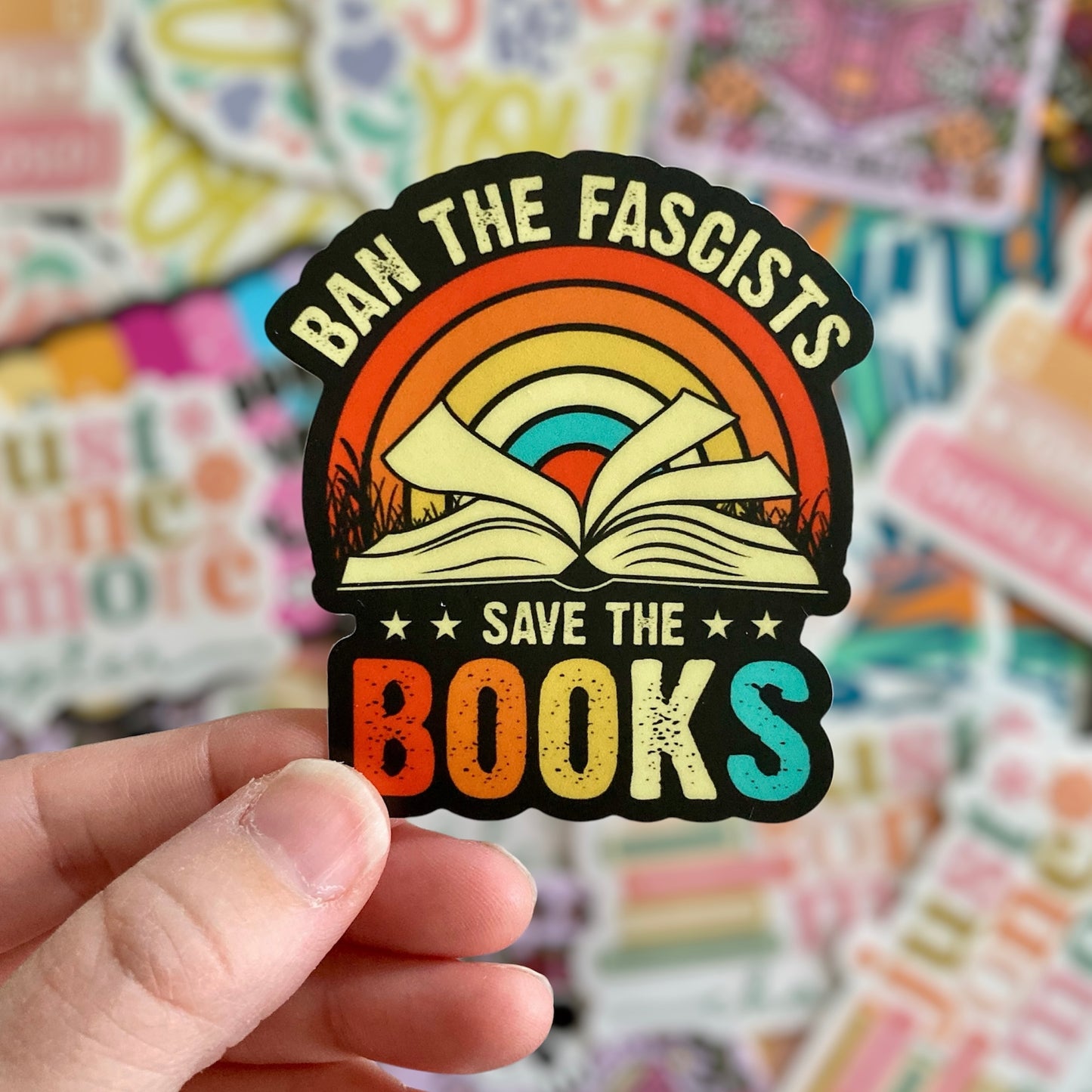 Ban The Fascists Save The Books Sticker