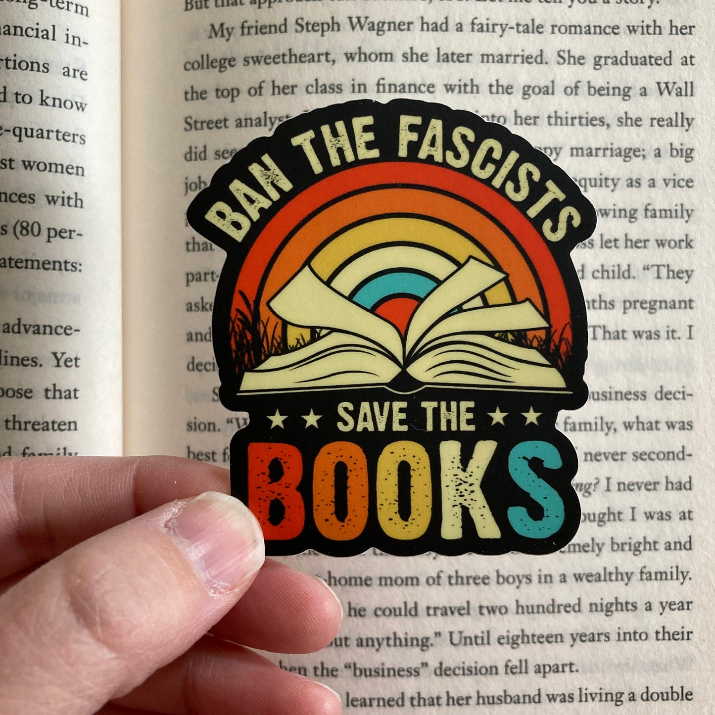 Ban The Fascists Save The Books Sticker