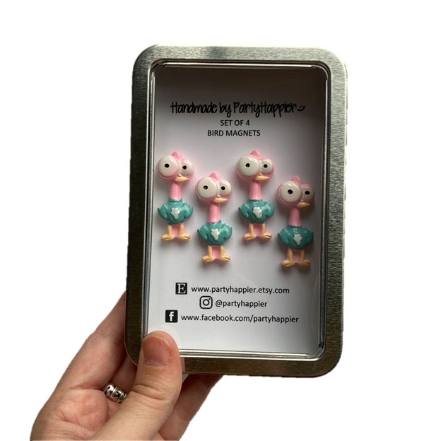 Crazy Bird Magnets