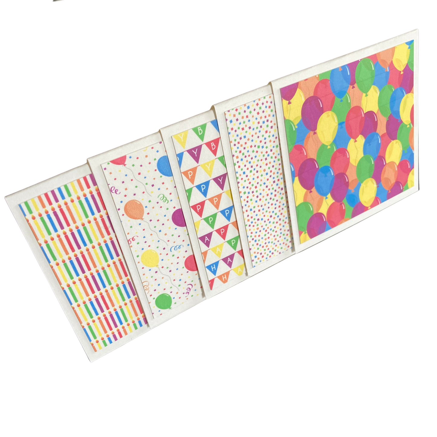 3x3 Rainbow Birthday Note Cards