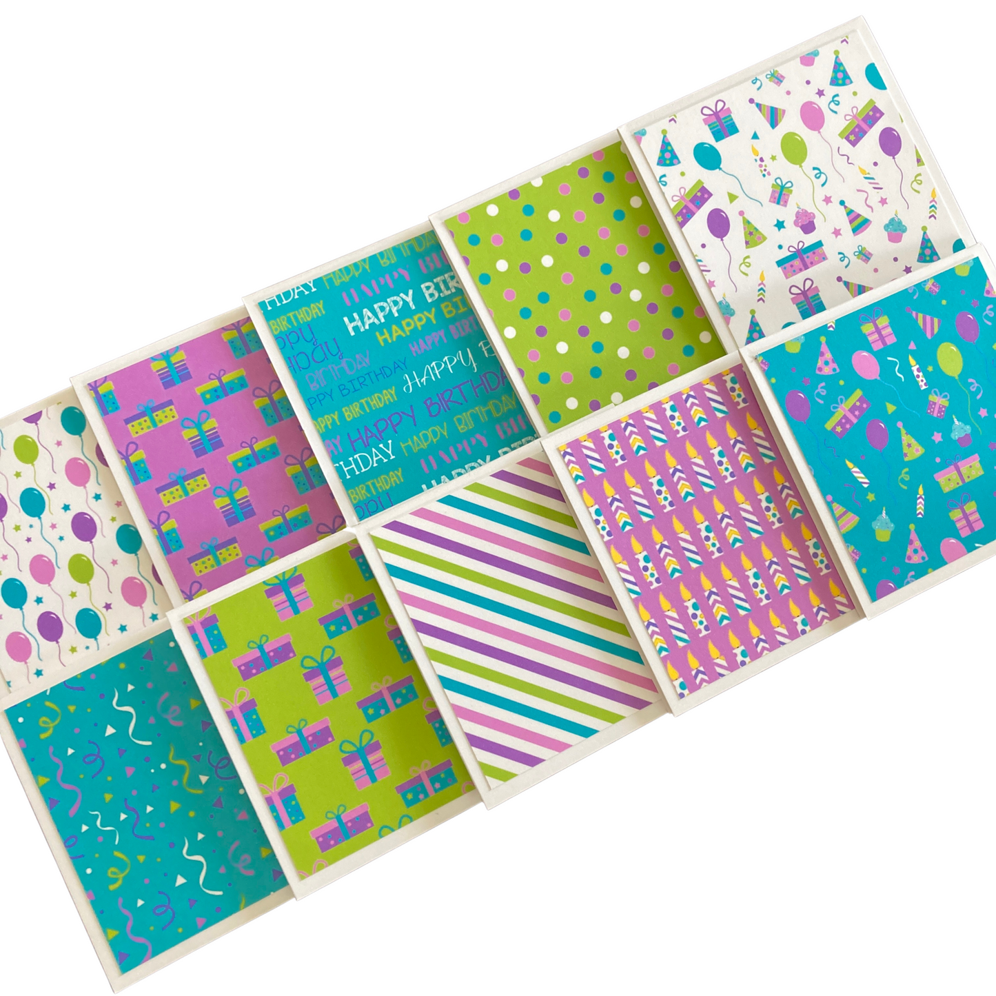 3x3 Birthday Note Cards