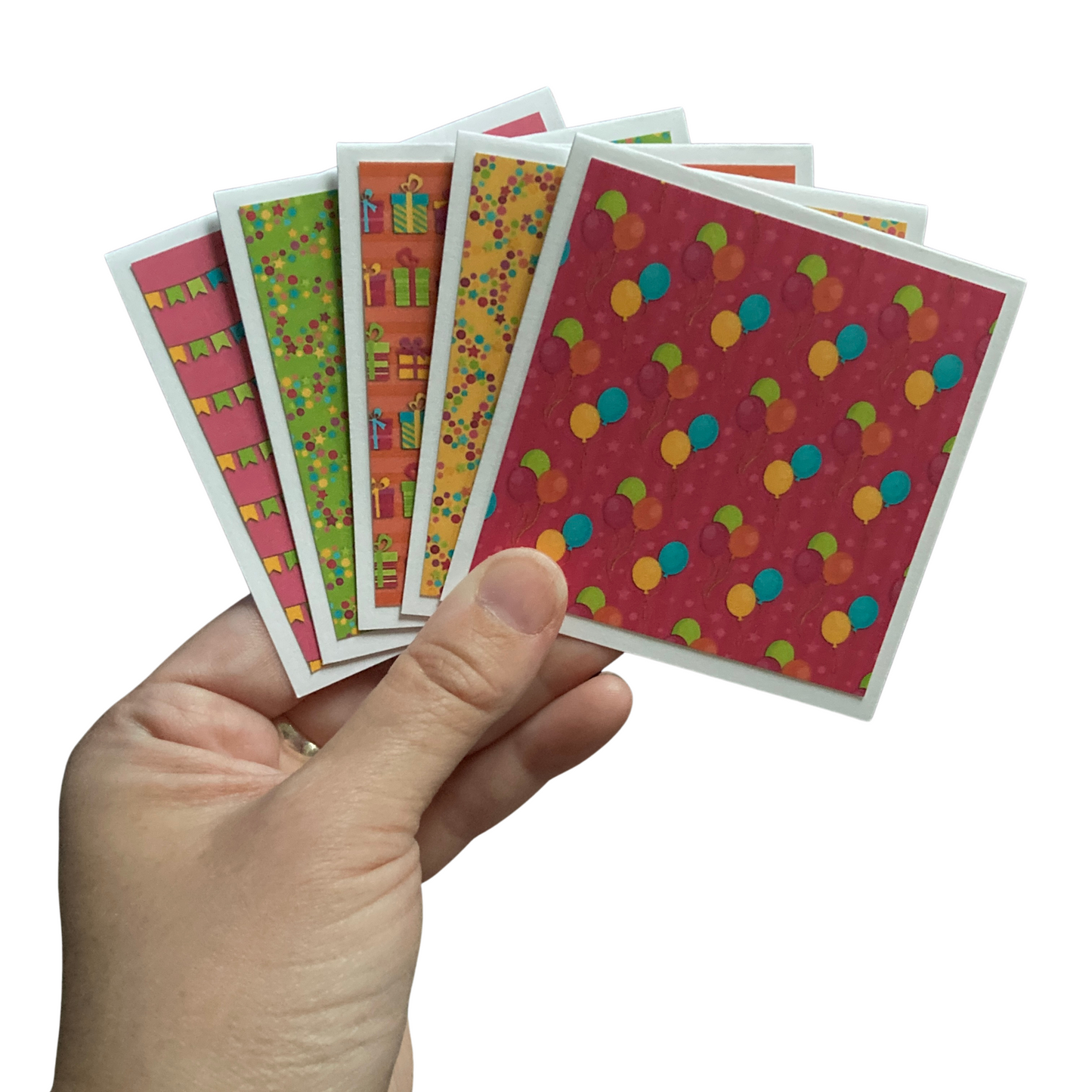 3x3 Rainbow Birthday Note Cards