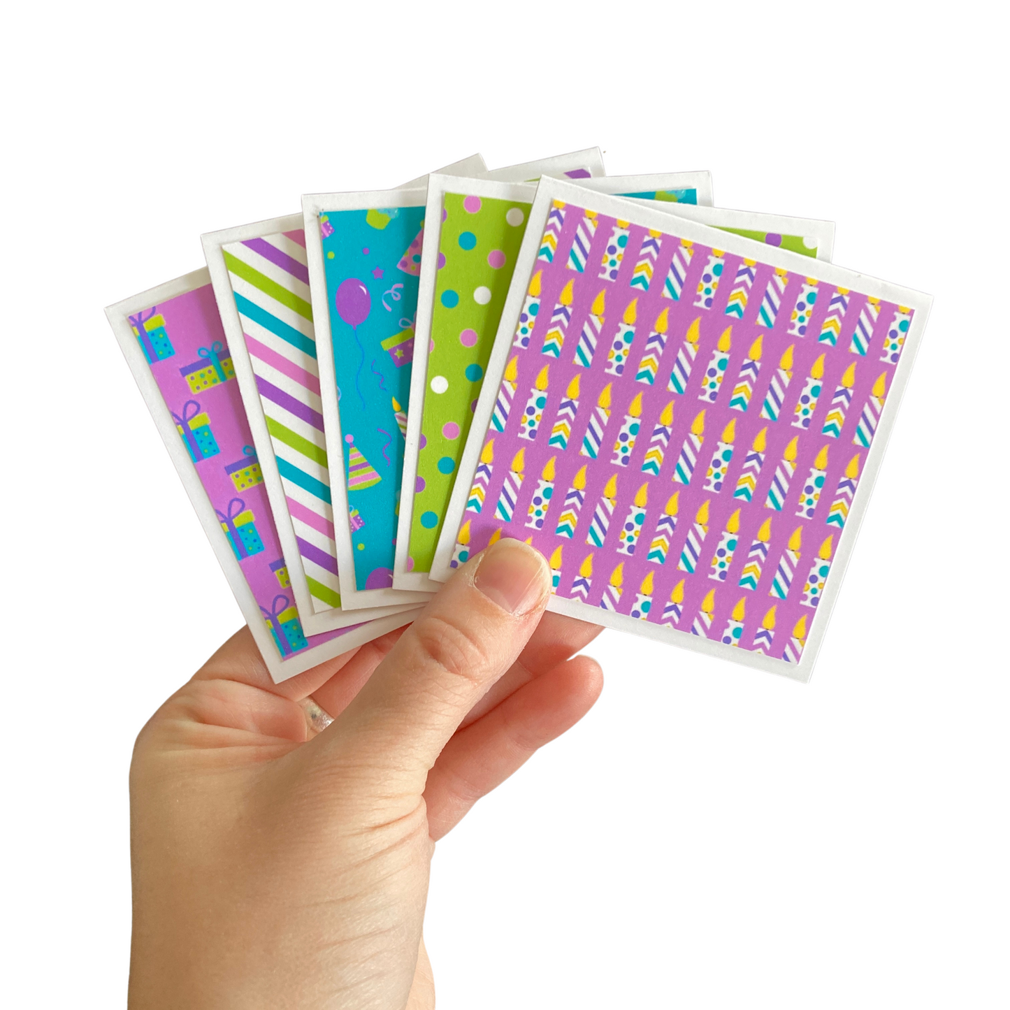 3x3 Birthday Note Cards