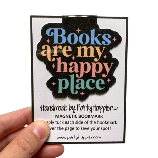 Books Are My Happy Place Magnetic Bookmark