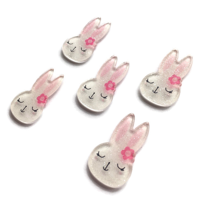 Glitter Bunny Magnets