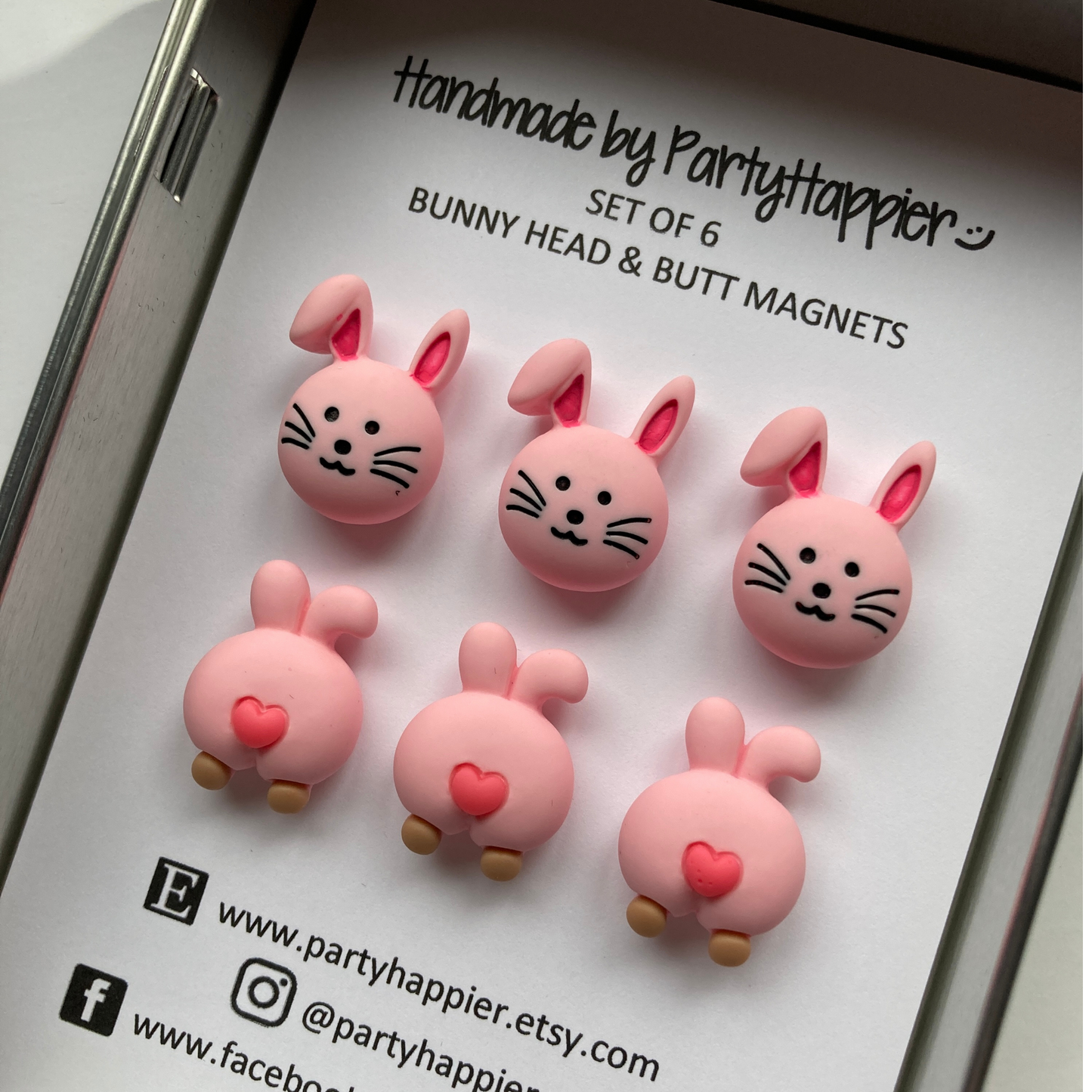 Rabbit Head & Butt Magnets