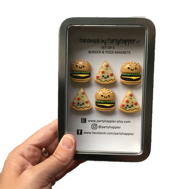 Burger and Pizza Magnets