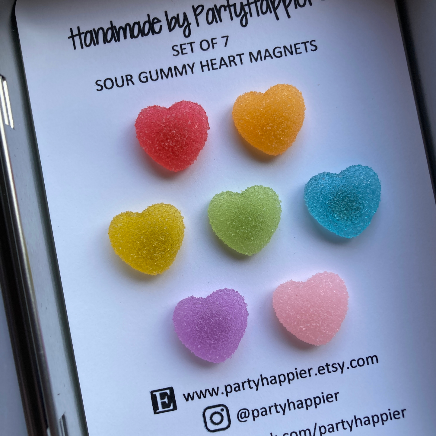 Sour Gummy Heart Magnets