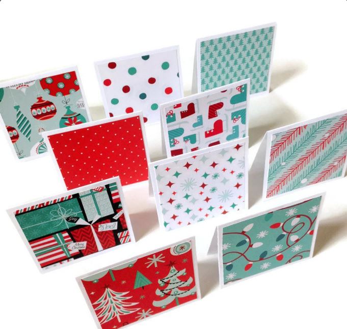 3x3 Snowday Note Cards