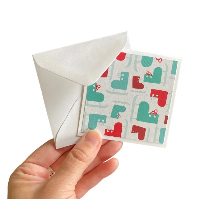 3x3 Snowday Note Cards