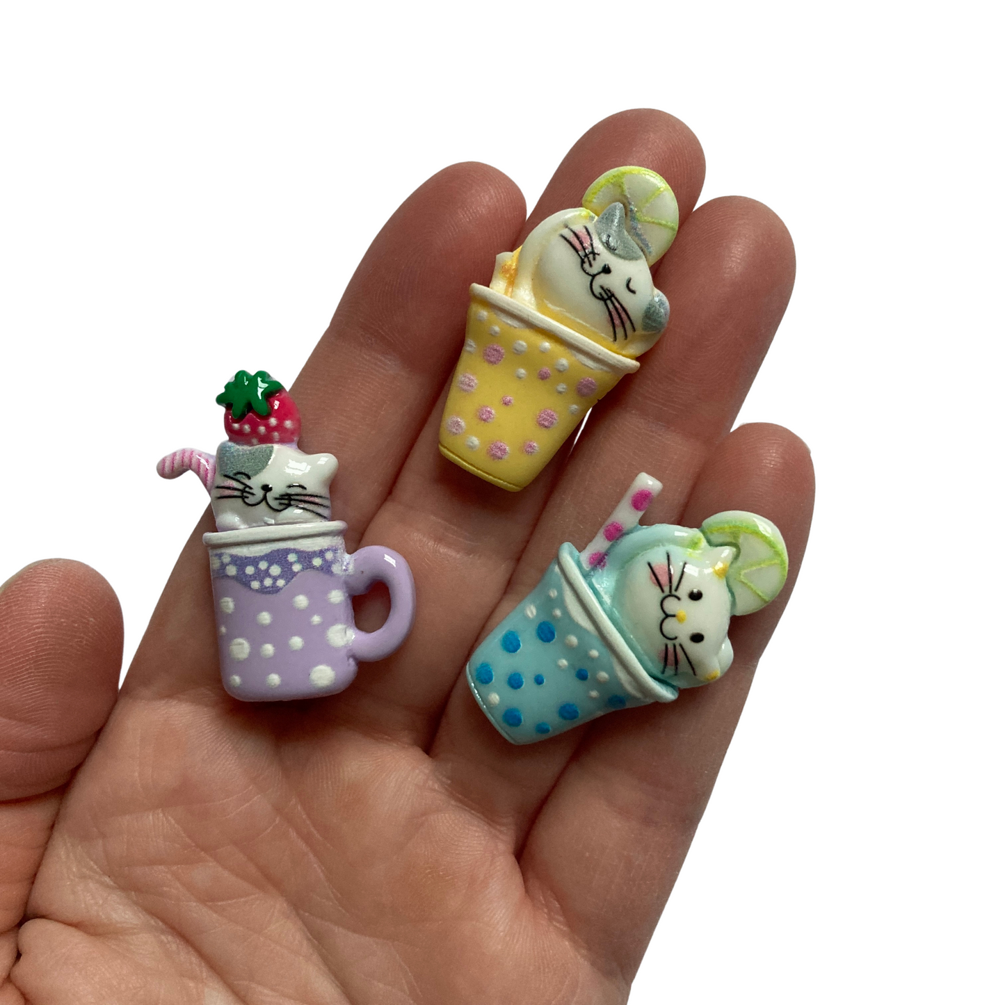 Fruity Cat Drink Magnets
