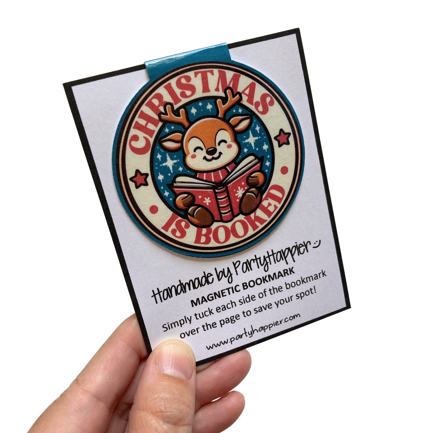 Christmas Is Booked Magnetic Bookmark