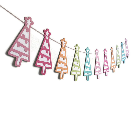 Rainbow Christmas Tree Banner