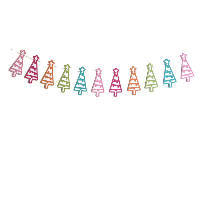 Rainbow Christmas Tree Banner