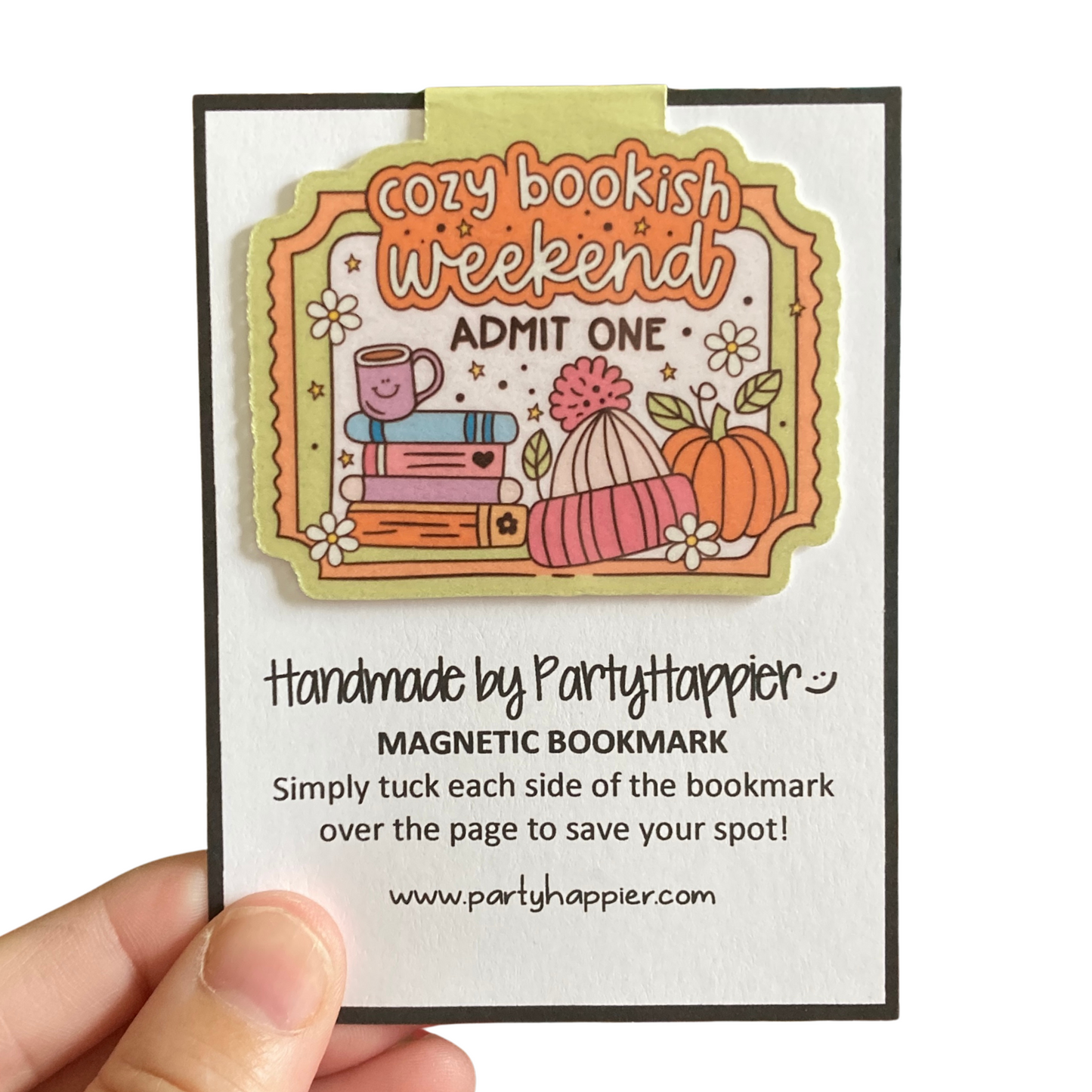 Cozy Bookish Weekend Magnetic Bookmark