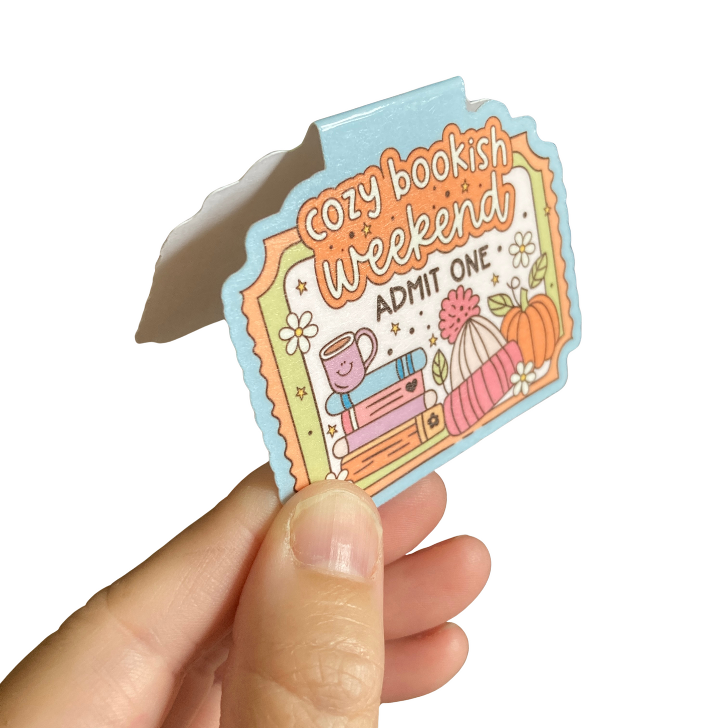 Cozy Bookish Weekend Magnetic Bookmark