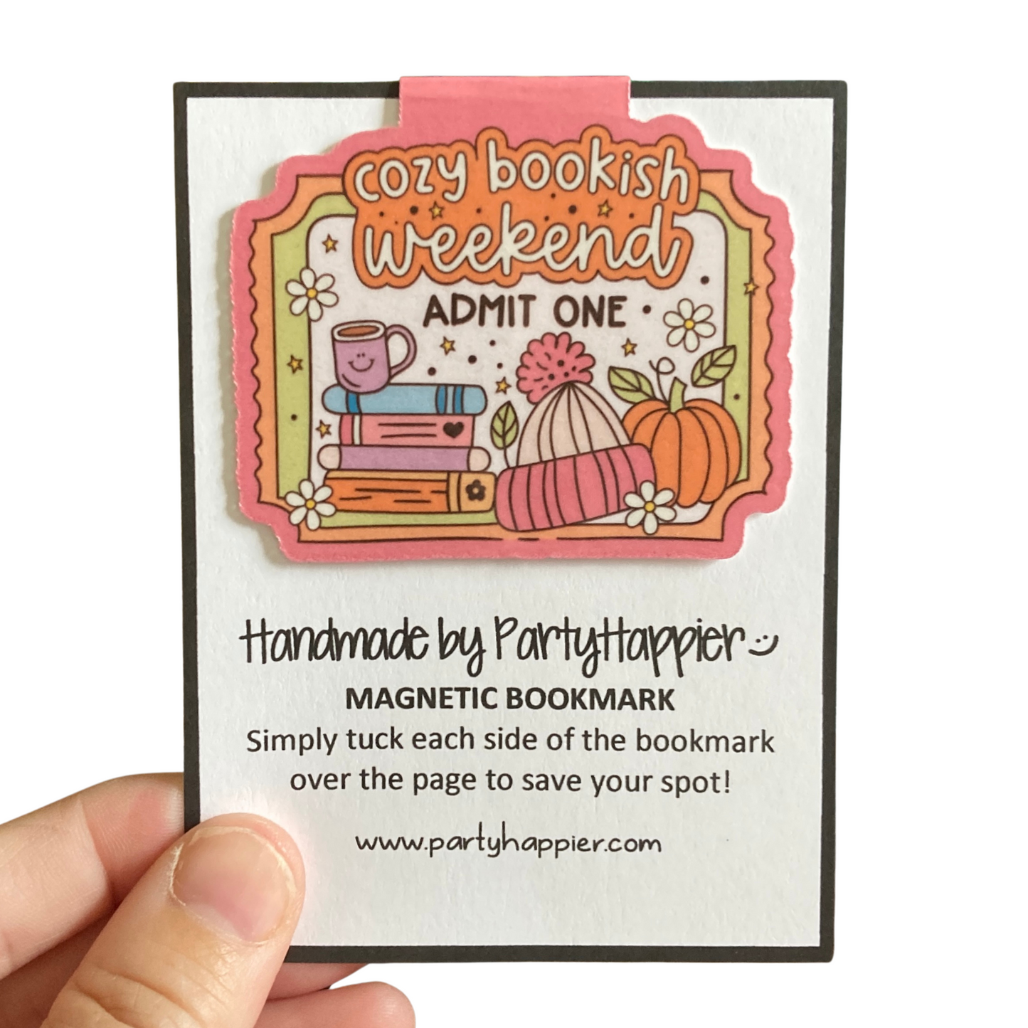 Cozy Bookish Weekend Magnetic Bookmark