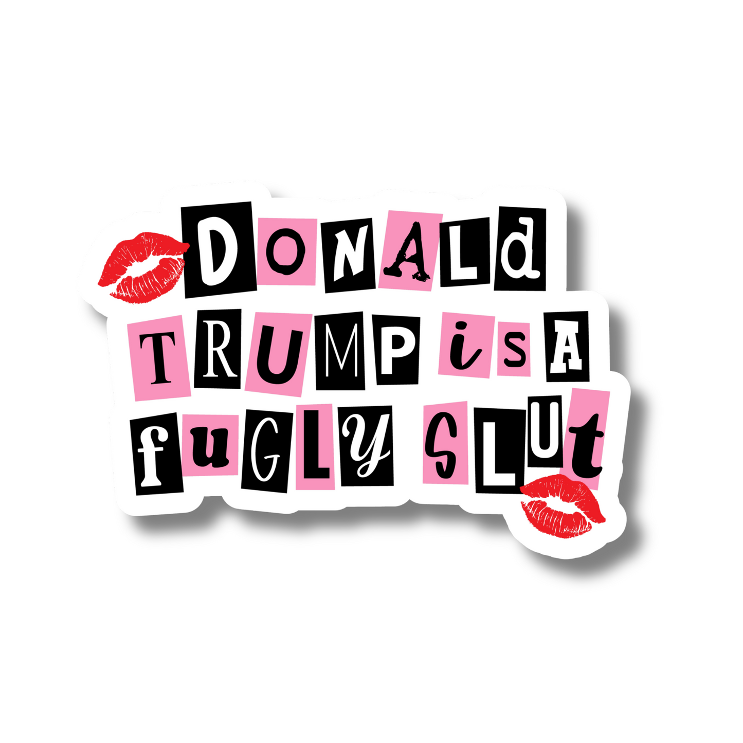 Donald Trump Is A Fugly Slut Sticker