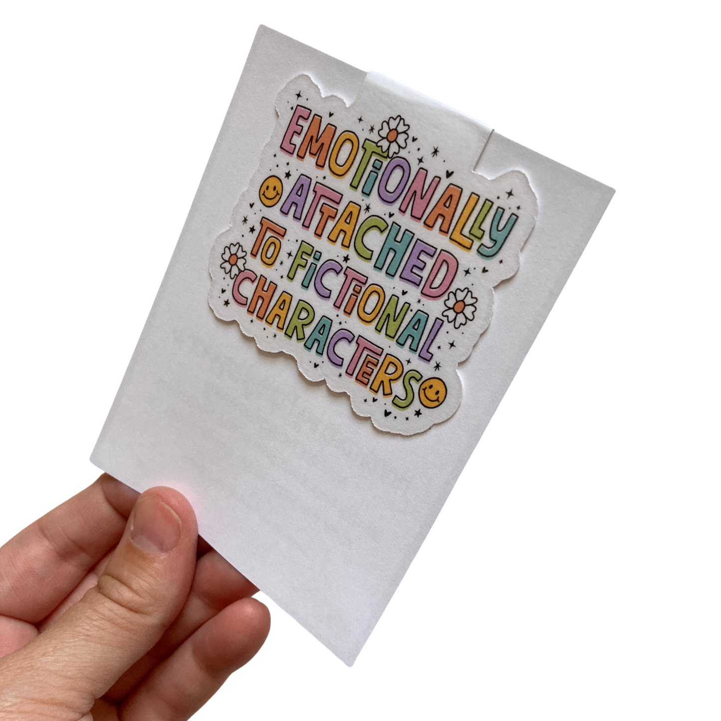 Emotionally Attached To Fictional Characters Rainbow Magnetic Bookmark