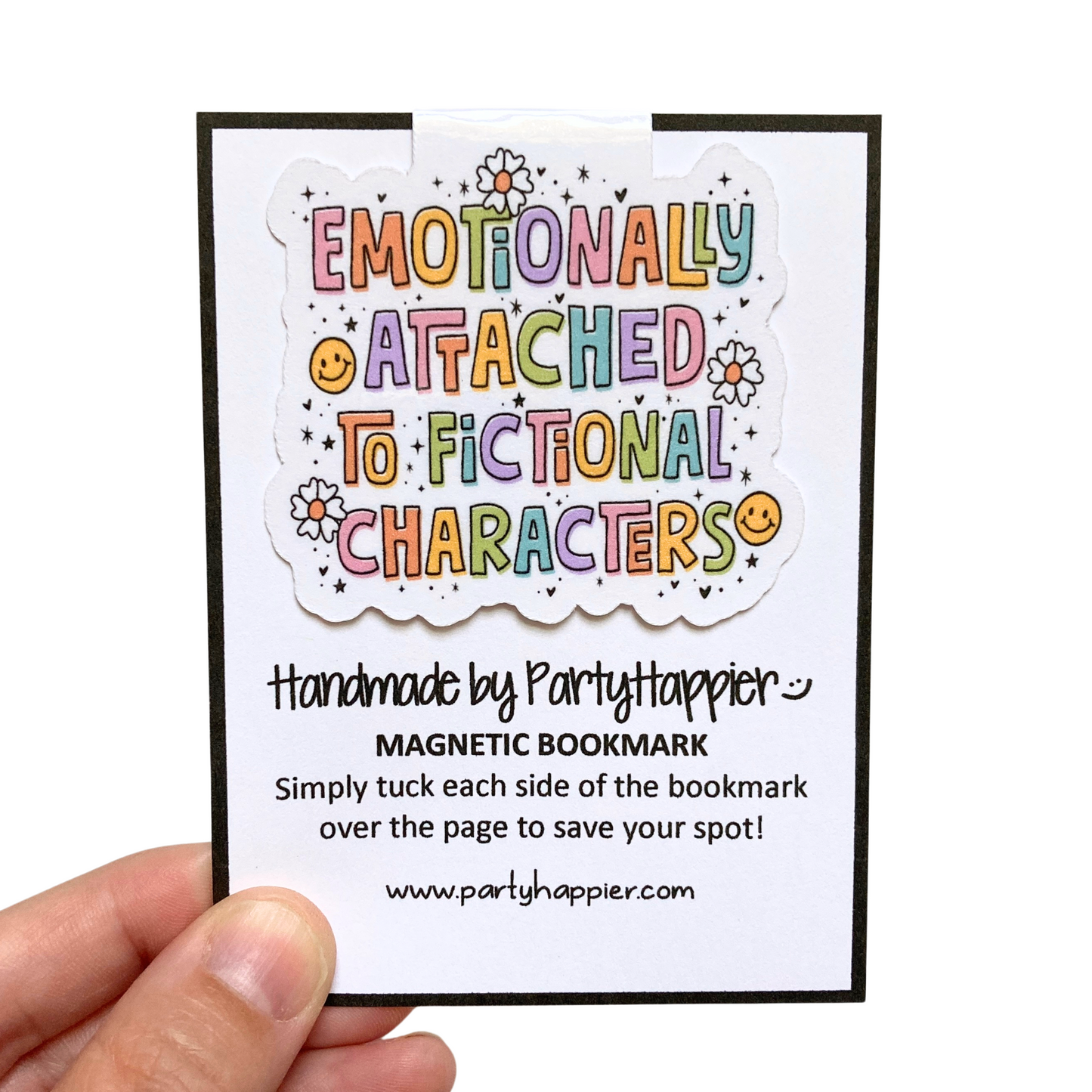 Emotionally Attached To Fictional Characters Rainbow Magnetic Bookmark