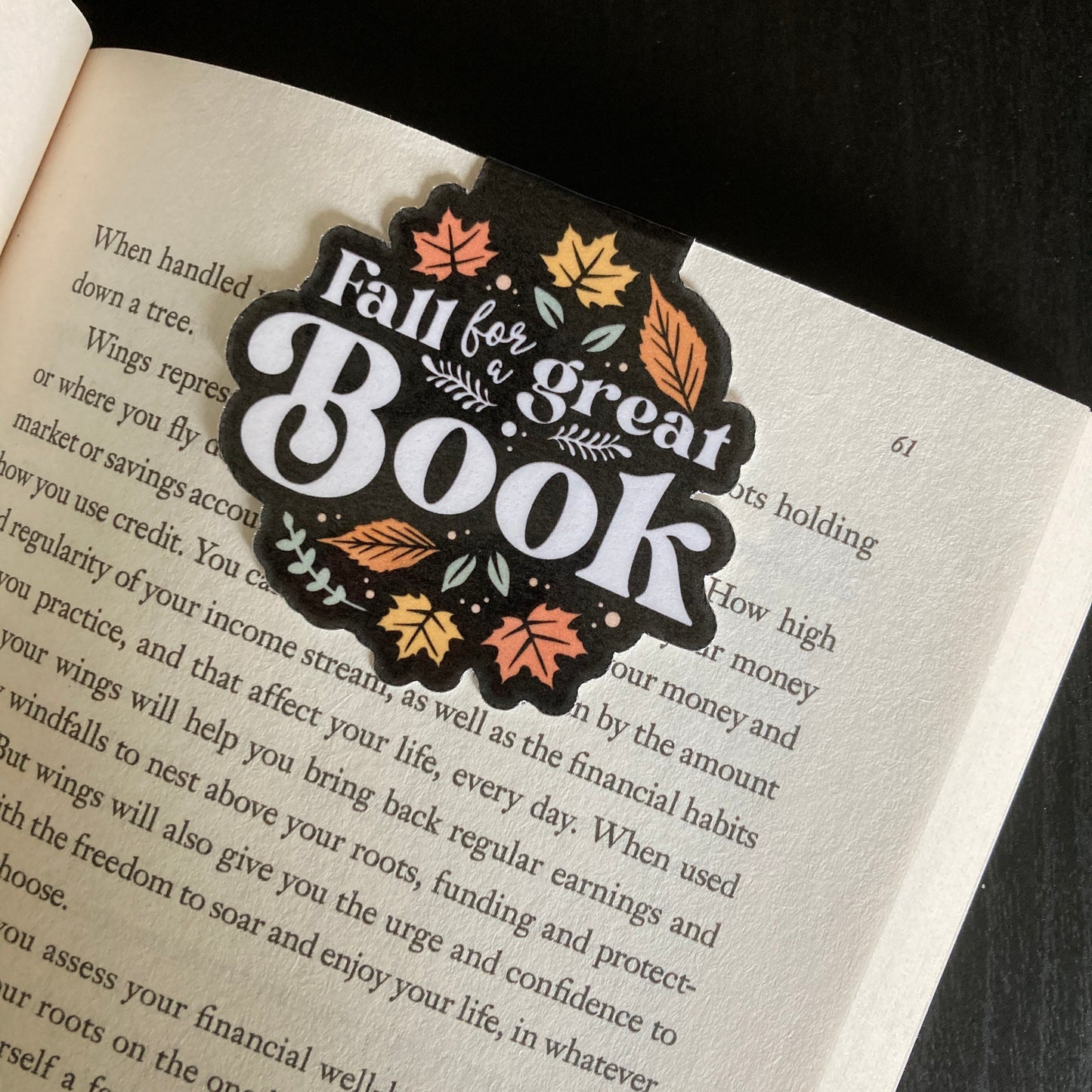 Fall for a Great Book Magnetic Bookmark