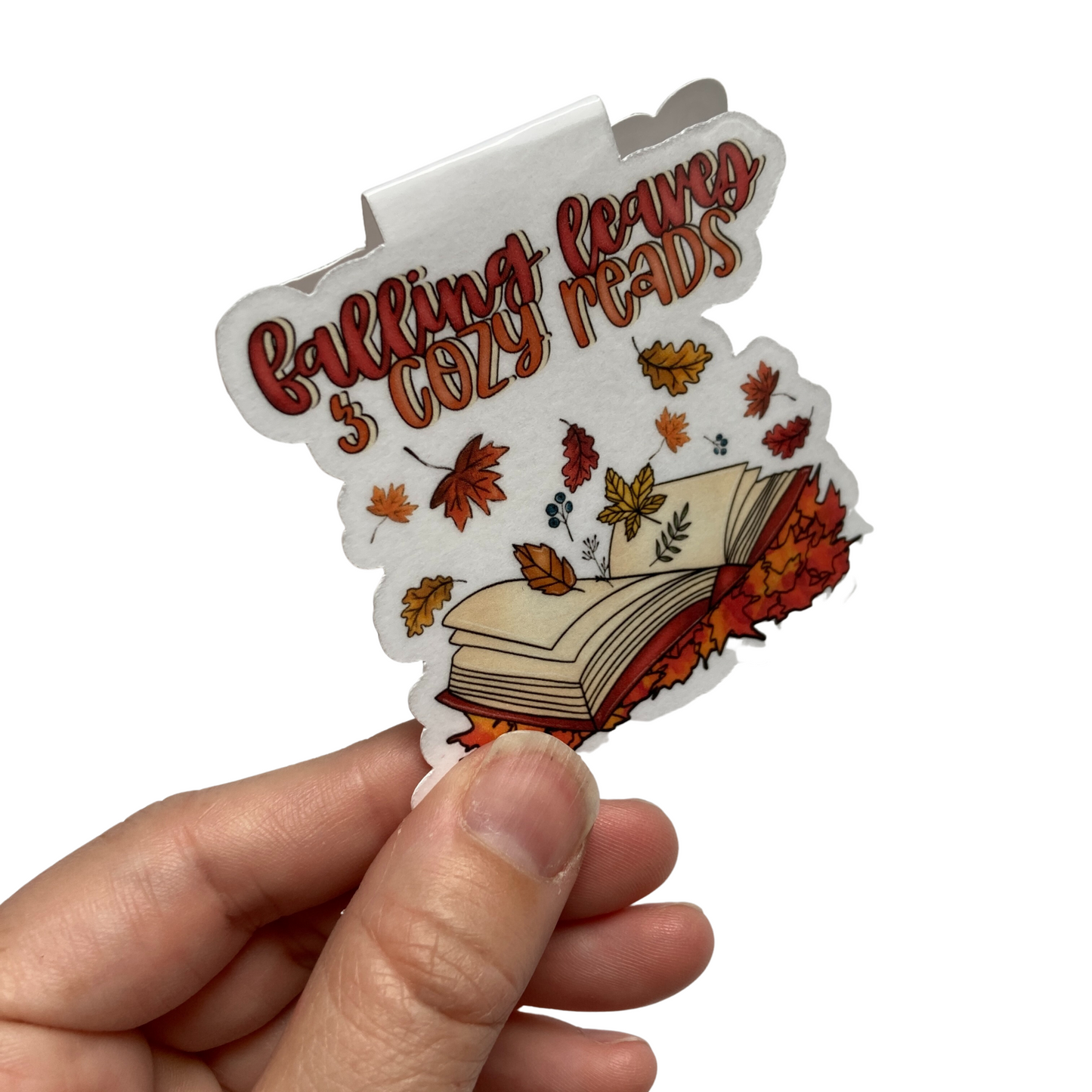 Falling Leaves & Cozy Reads Magnetic Bookmark