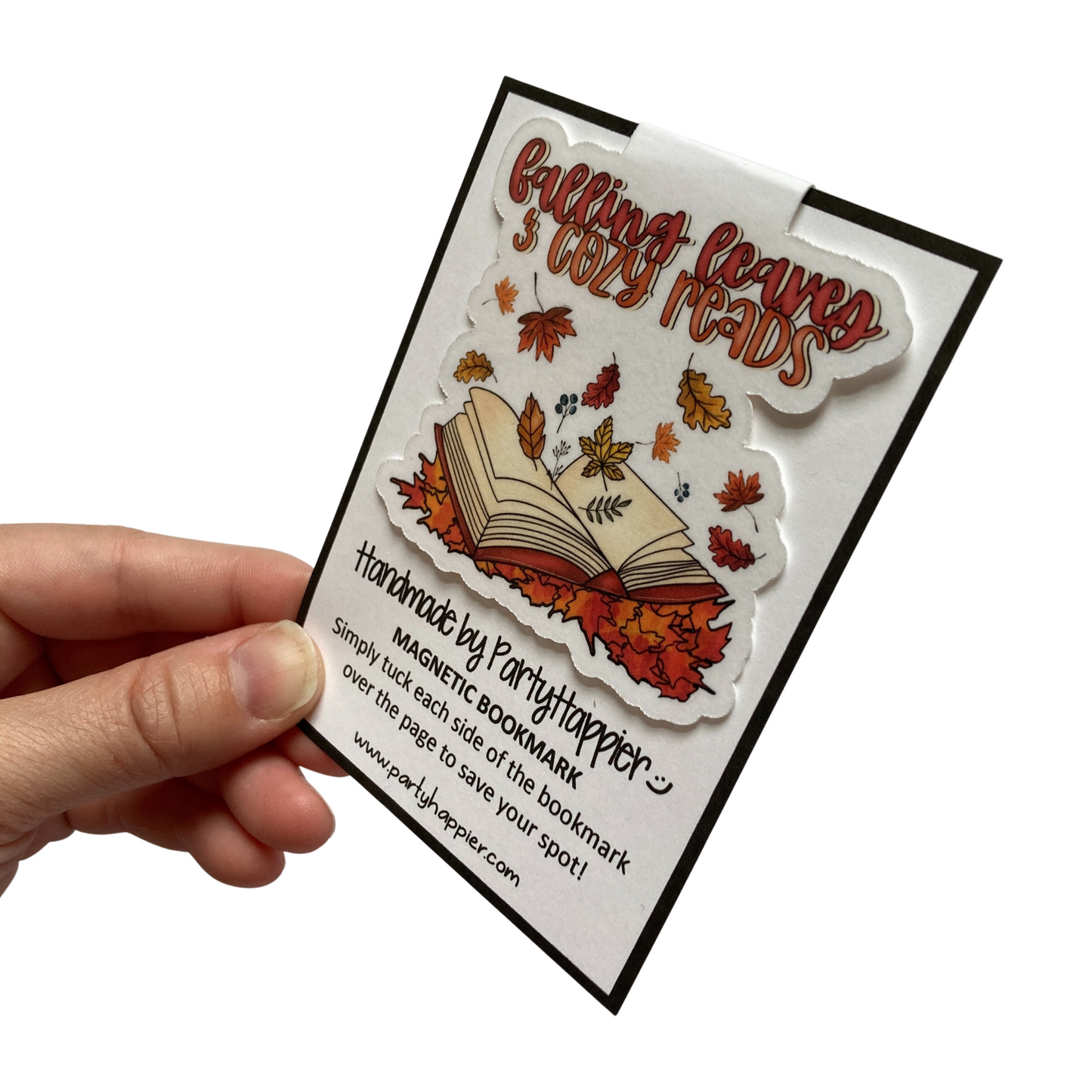 Falling Leaves & Cozy Reads Magnetic Bookmark