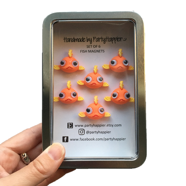 Orange Fish Magnets