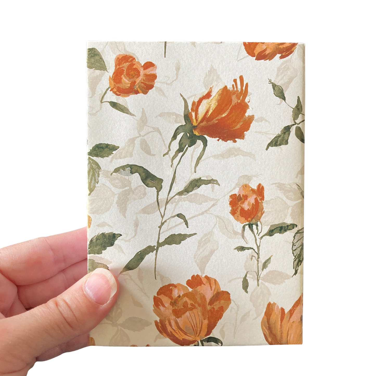 Orange Pearl Floral Chunky Notepad