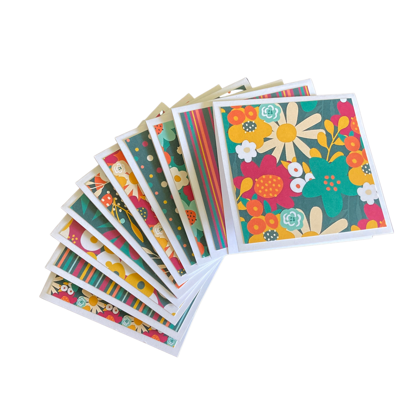 3x3 Modern Flowers Note Cards