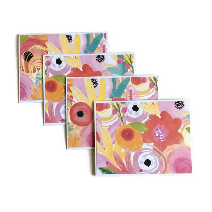 She Blooms Floral Note Cards
