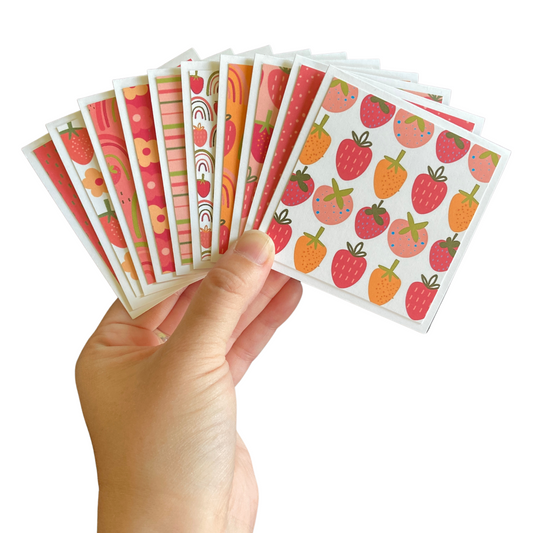 3x3 Berry Bright Note Cards