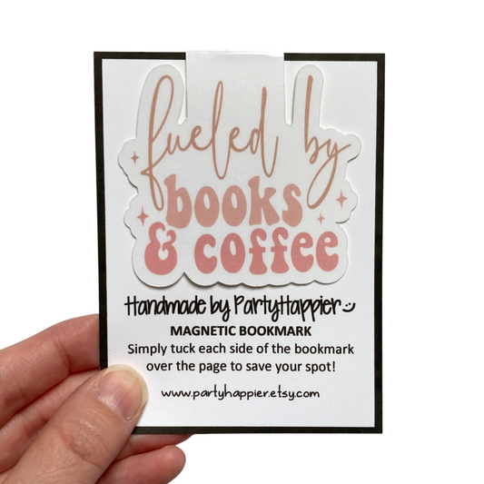 Fueled By Books and Coffee Magnetic Bookmark