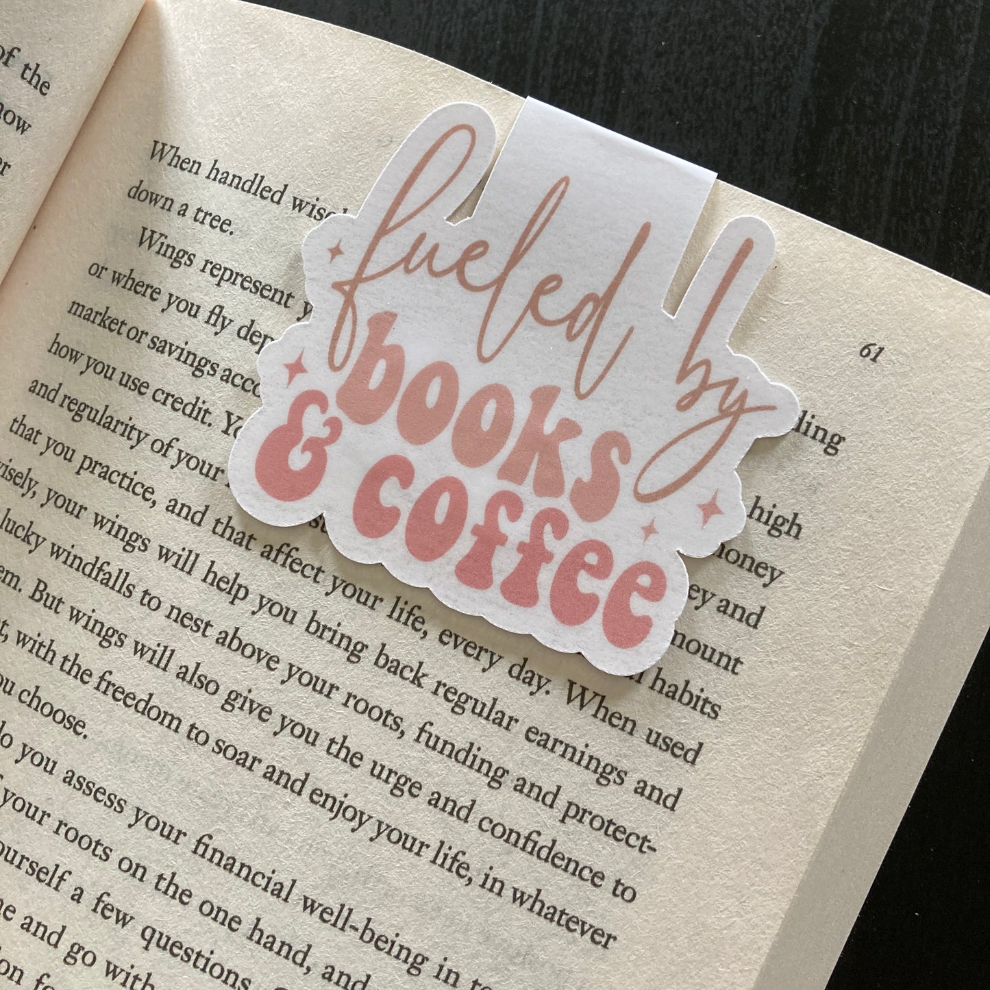 Fueled By Books and Coffee Magnetic Bookmark