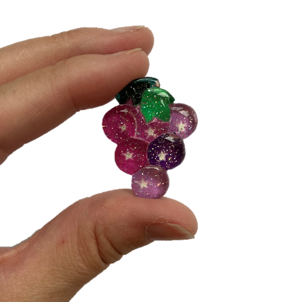 Glitter Grape Magnets
