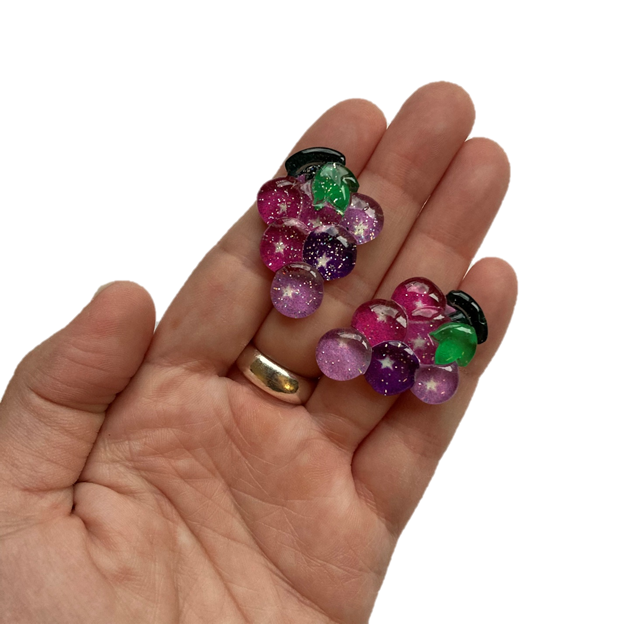 Glitter Grape Magnets