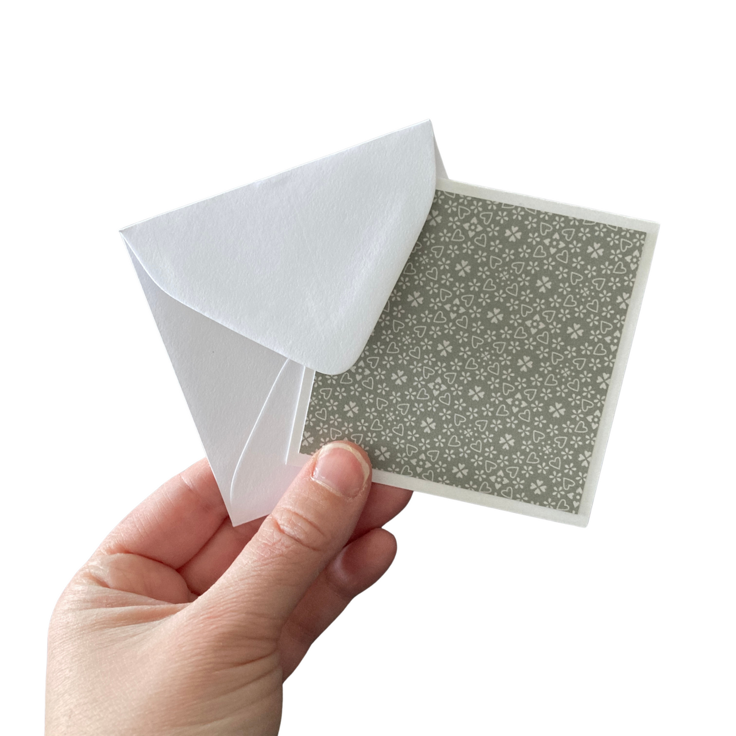 3x3 Gray Valentine Note Cards