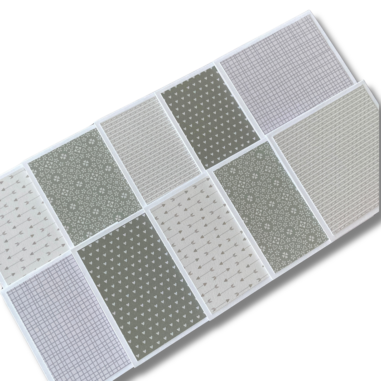 3x3 Gray Valentine Note Cards