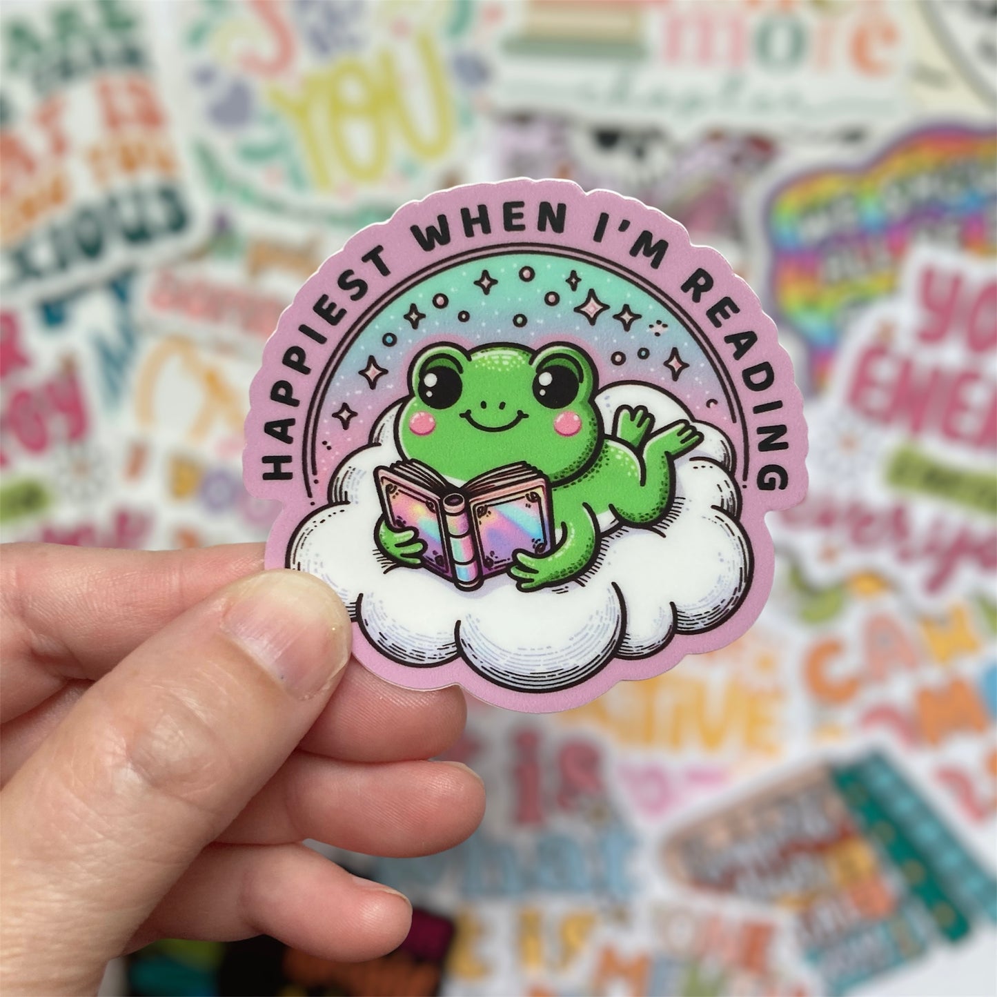 Happiest When I'm Reading Sticker