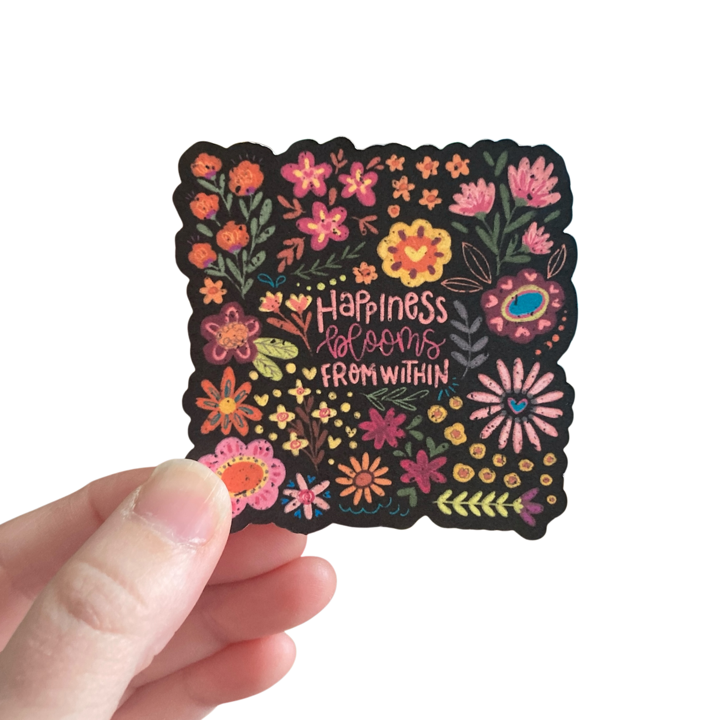 Happiness Blooms From Within Sticker