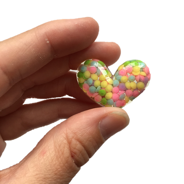Beaded Heart Magnets