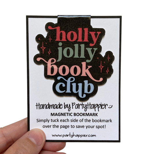 Holly Jolly Book Club Magnetic Bookmark
