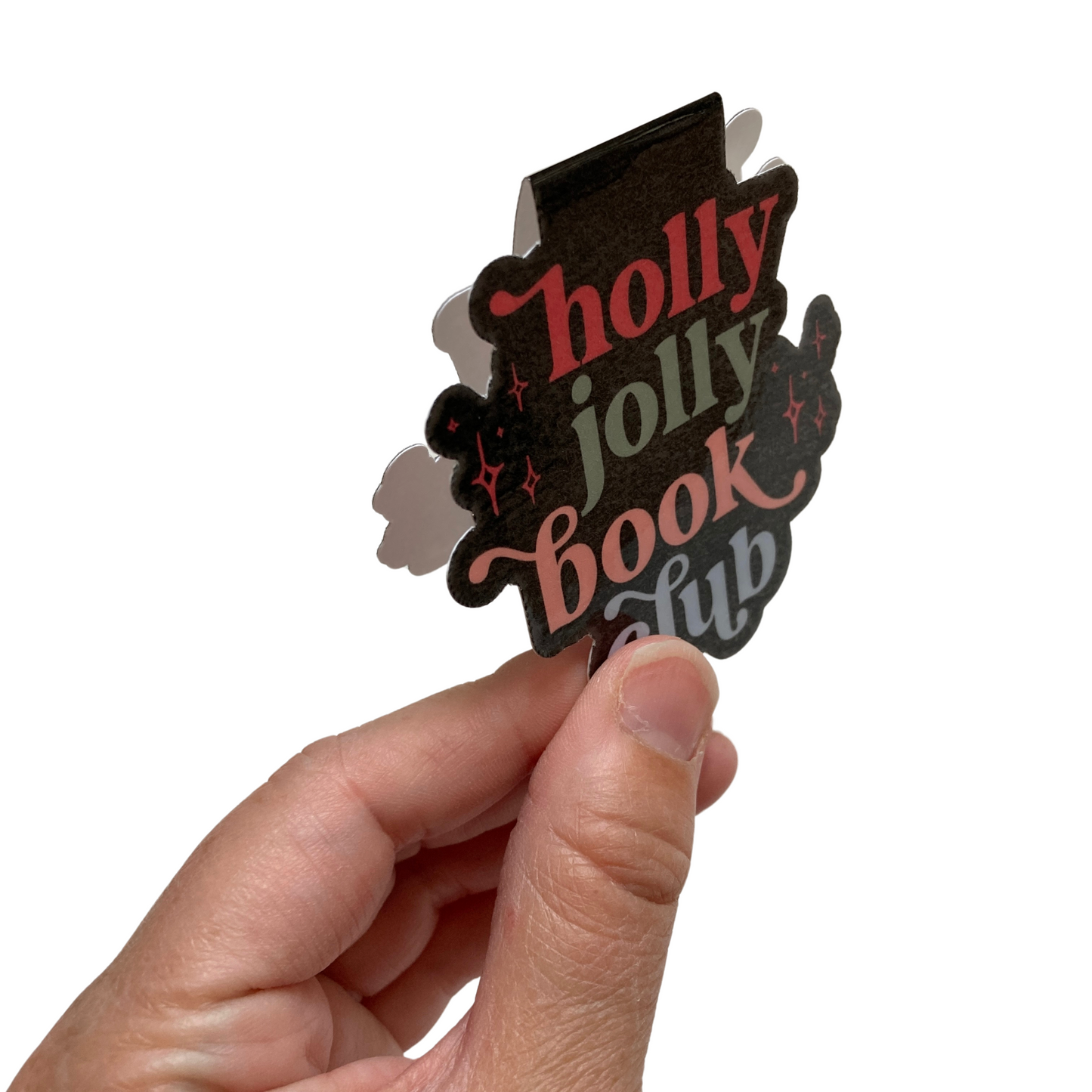 Holly Jolly Book Club Magnetic Bookmark