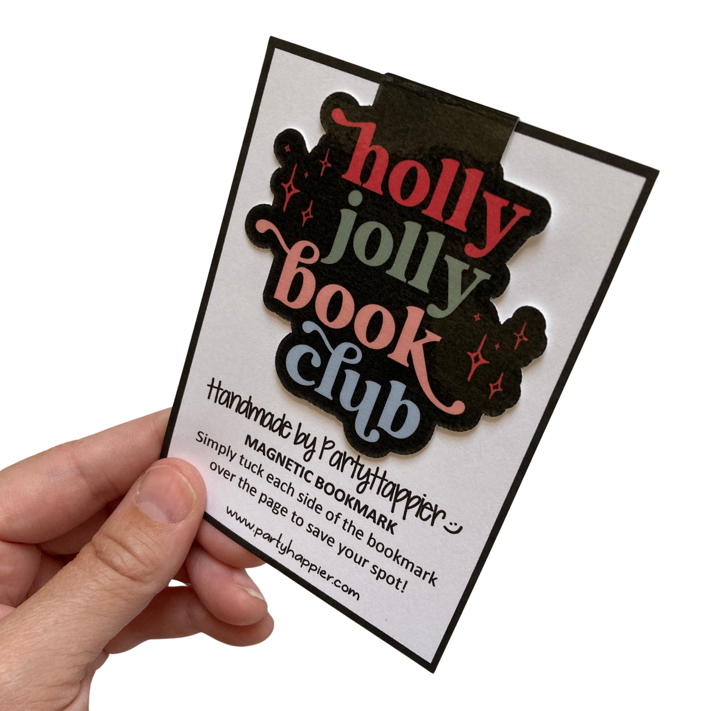 Holly Jolly Book Club Magnetic Bookmark