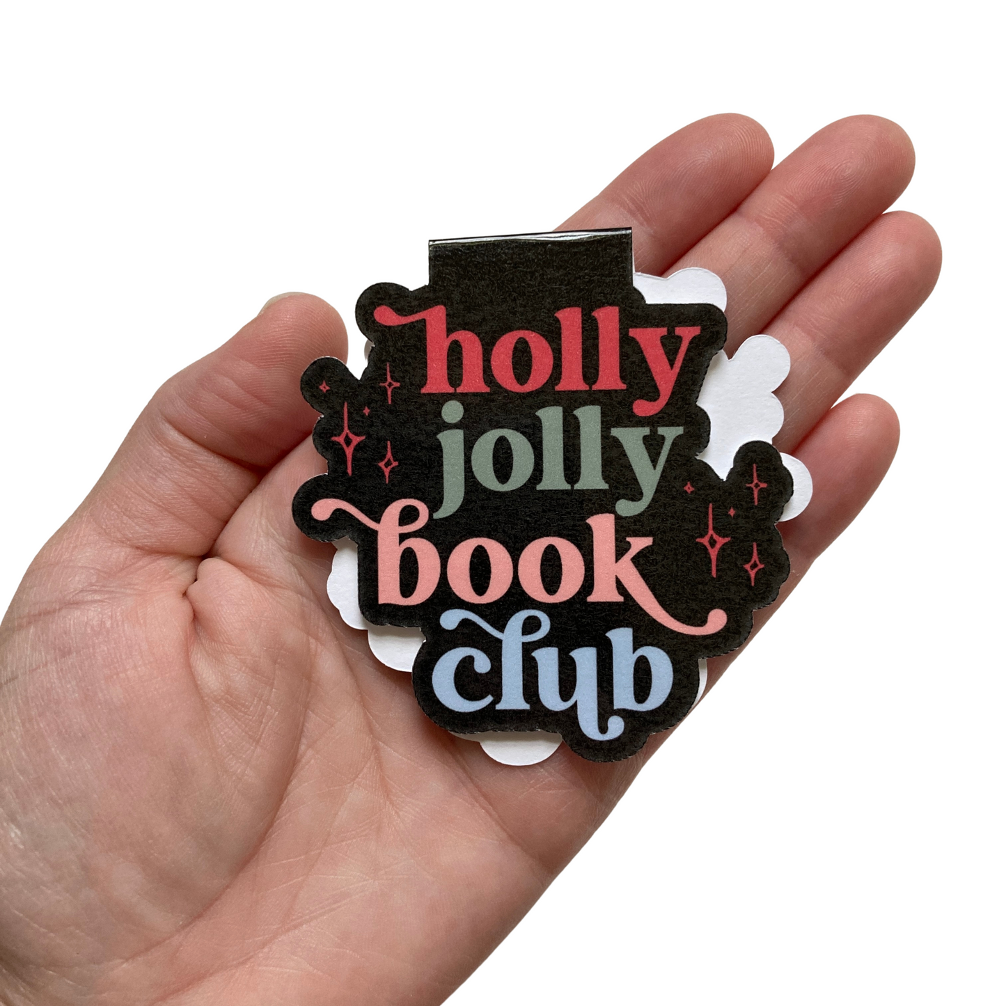 Holly Jolly Book Club Magnetic Bookmark