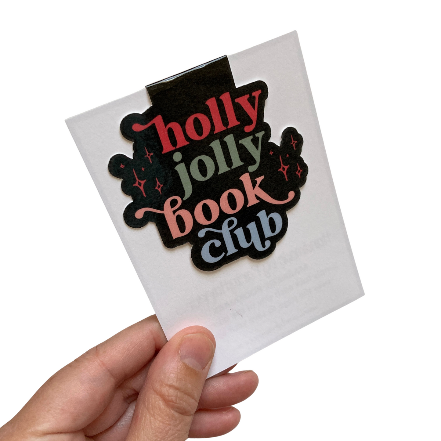 Holly Jolly Book Club Magnetic Bookmark