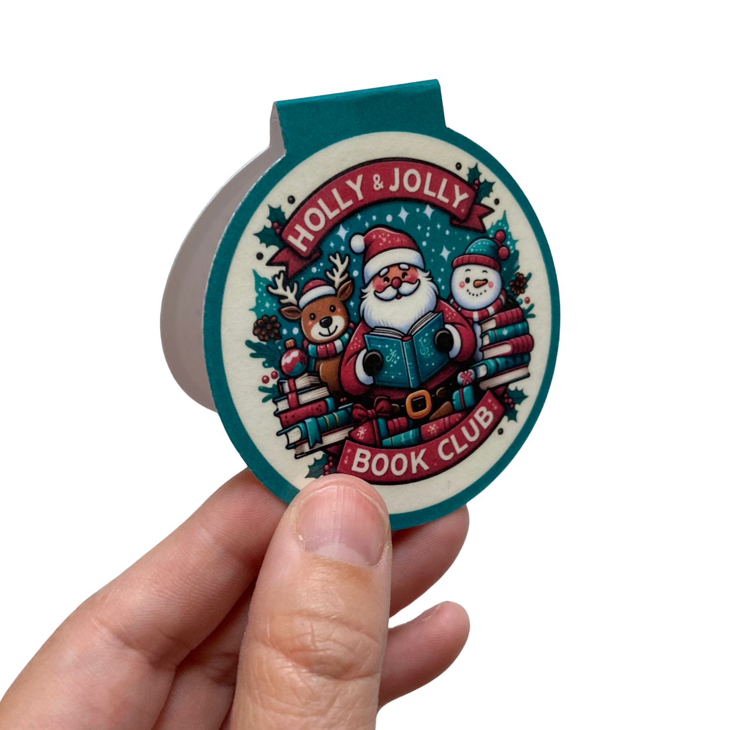 Holly & Jolly Book Club Magnetic Bookmark