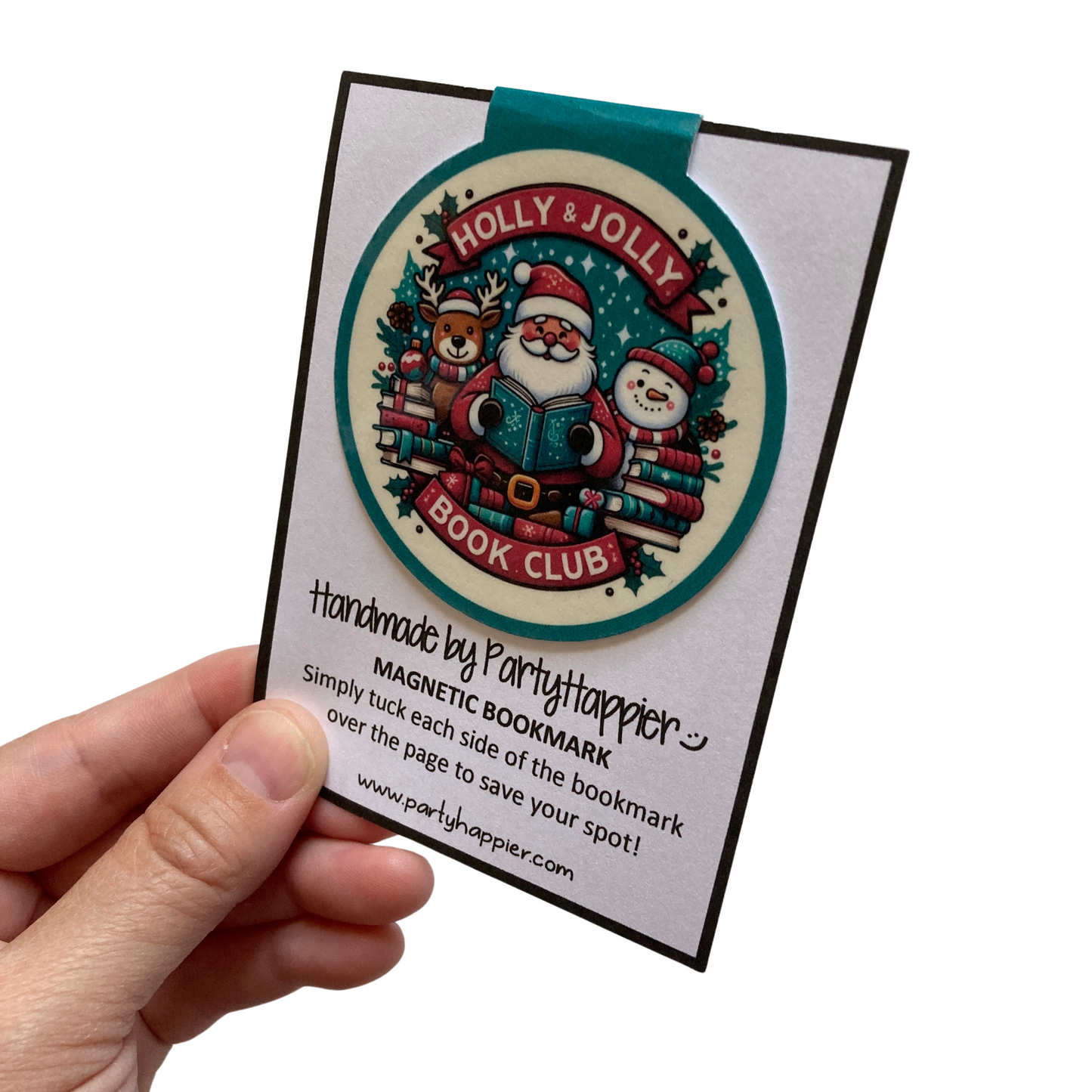 Holly & Jolly Book Club Magnetic Bookmark