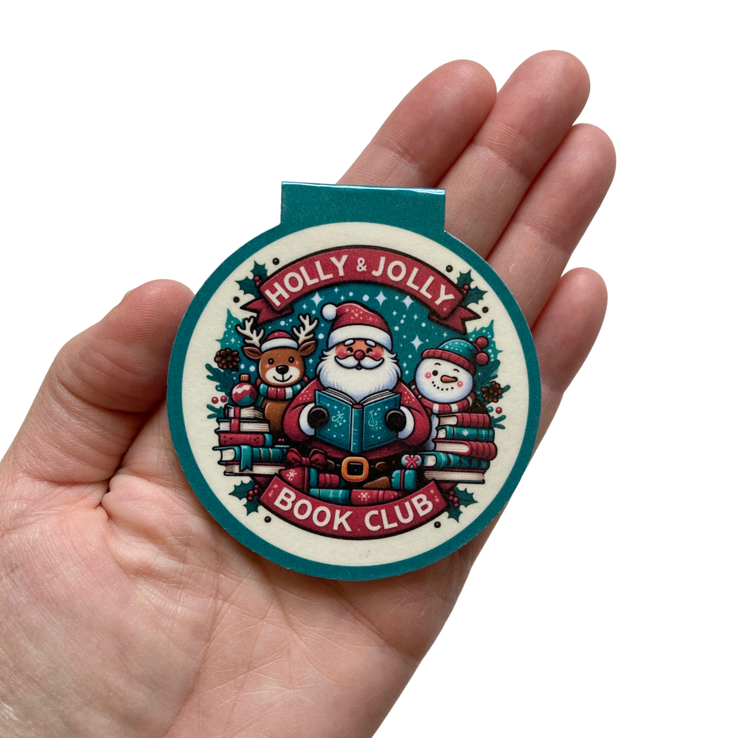 Holly & Jolly Book Club Magnetic Bookmark